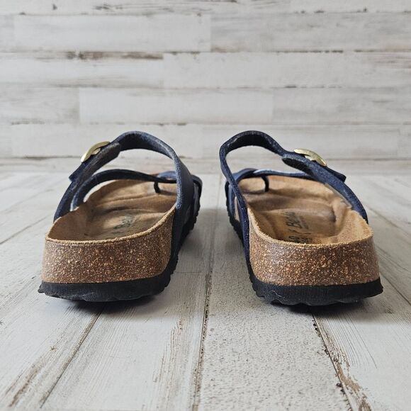 Betula Mia Soft Sandals Navy Blue Straps Casual Size 40/9 - Picture 5 of 6